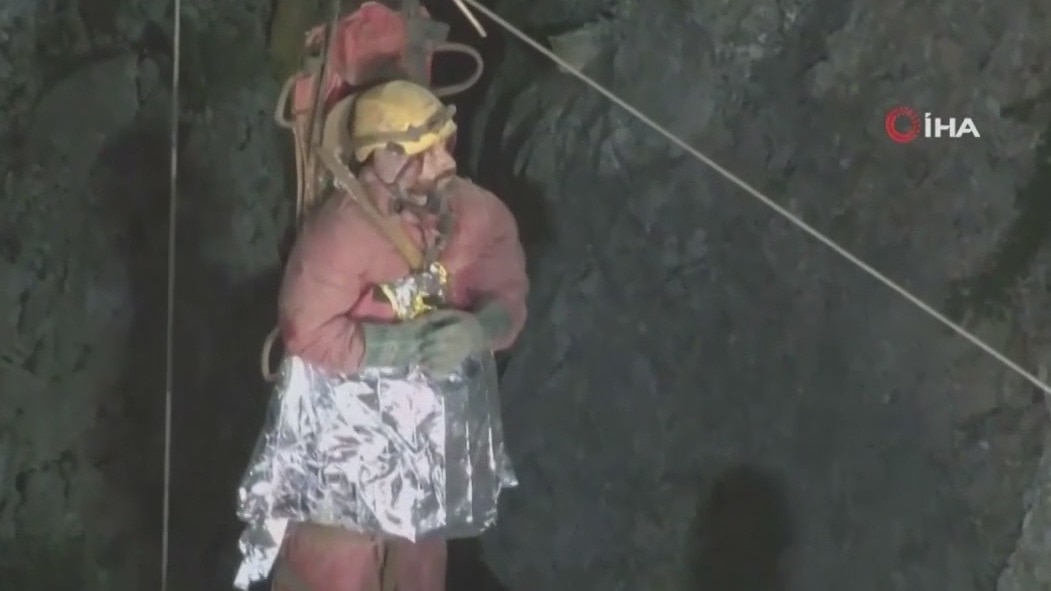 American rescued from Turkish cave