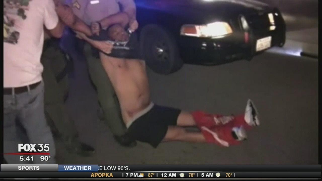 Man pulled from burning car