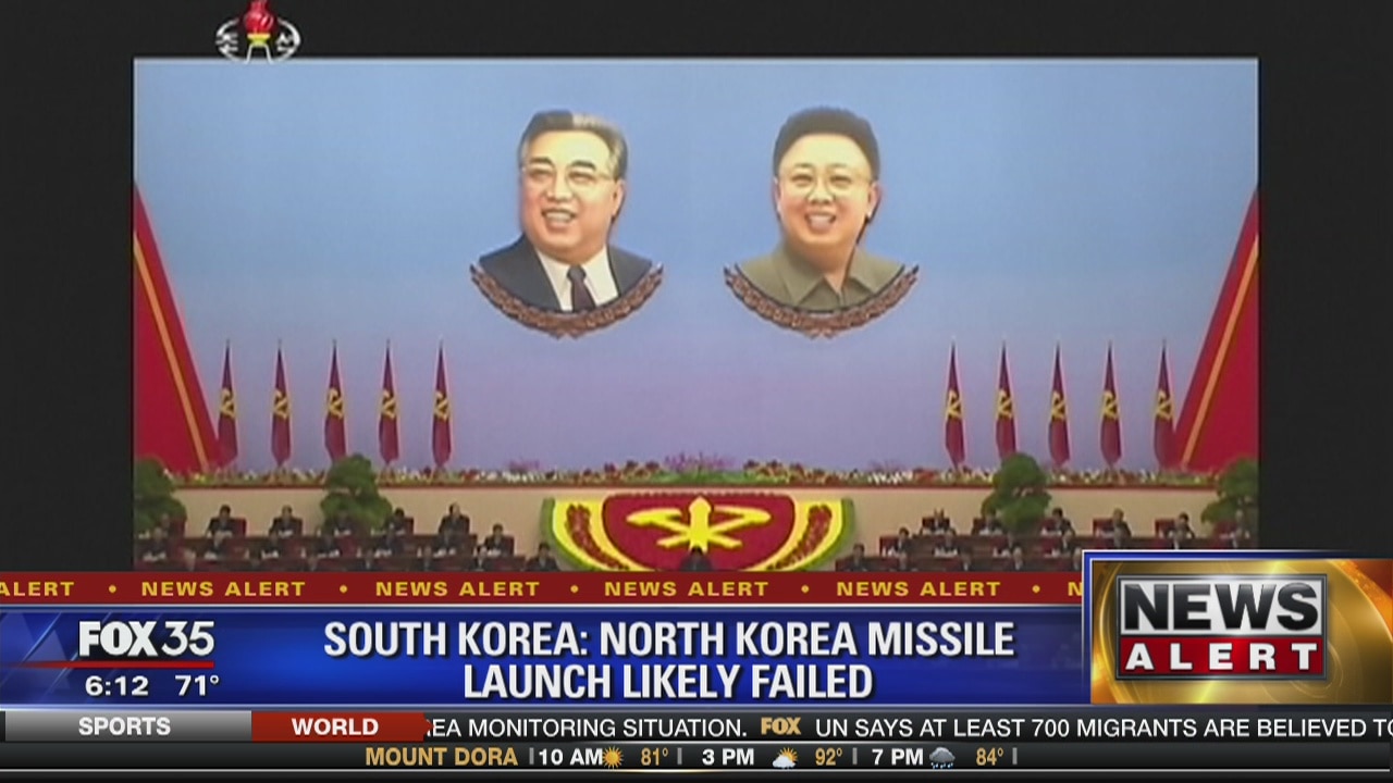 North Korea missile launch likely failed