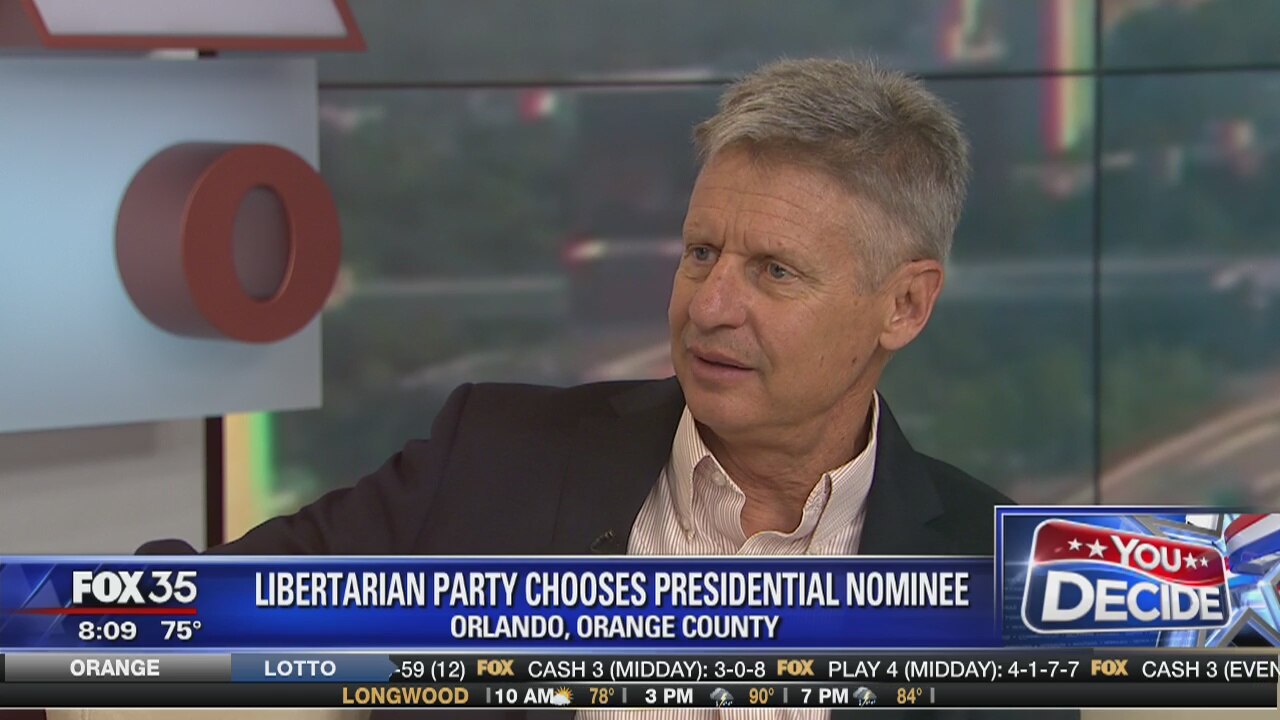 Libertarian candidate Gary Johnson