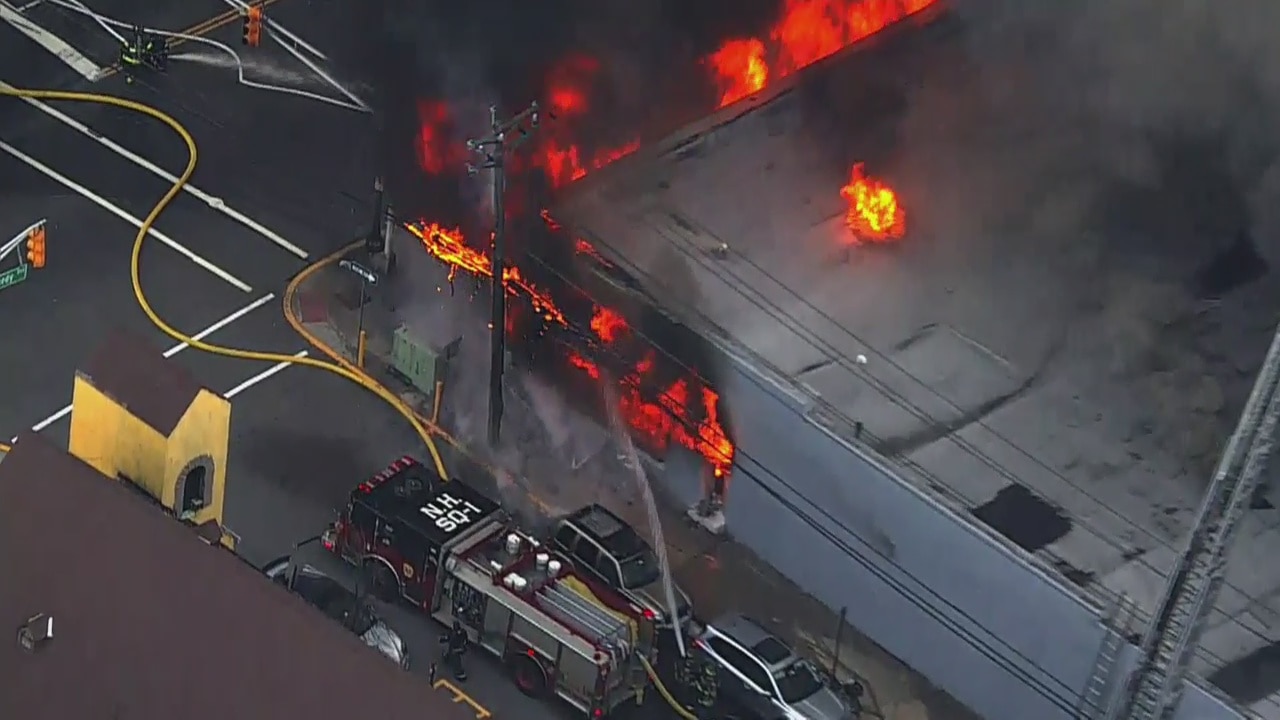 Furniture warehouse fire