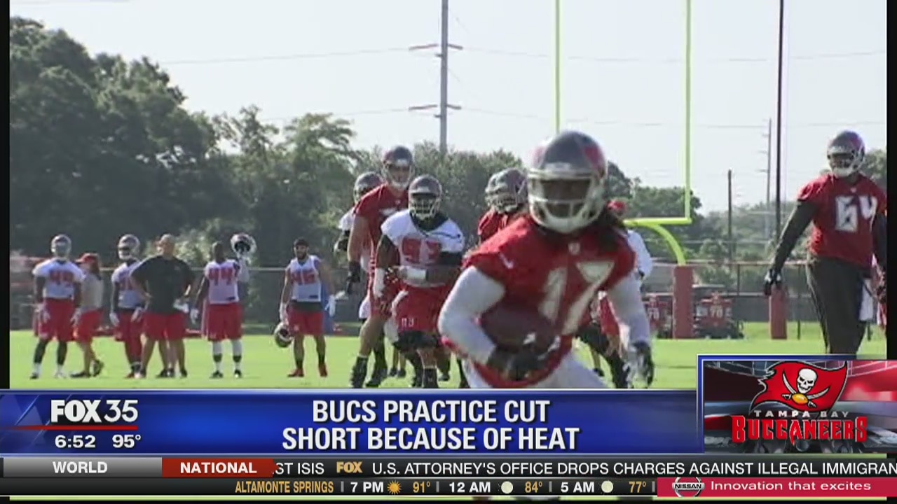 Bucs practice cut short due to heat