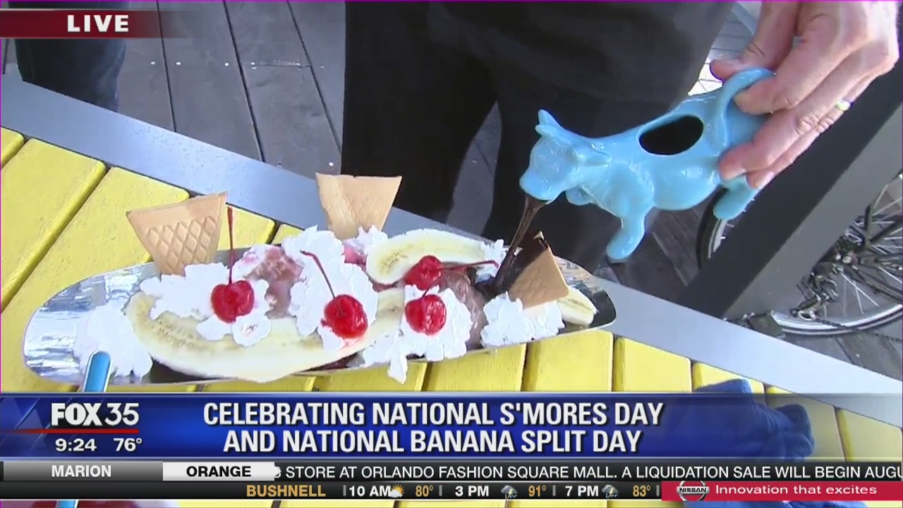 Celebrating Nat'l S'mores & Nat'l Banana Split Day