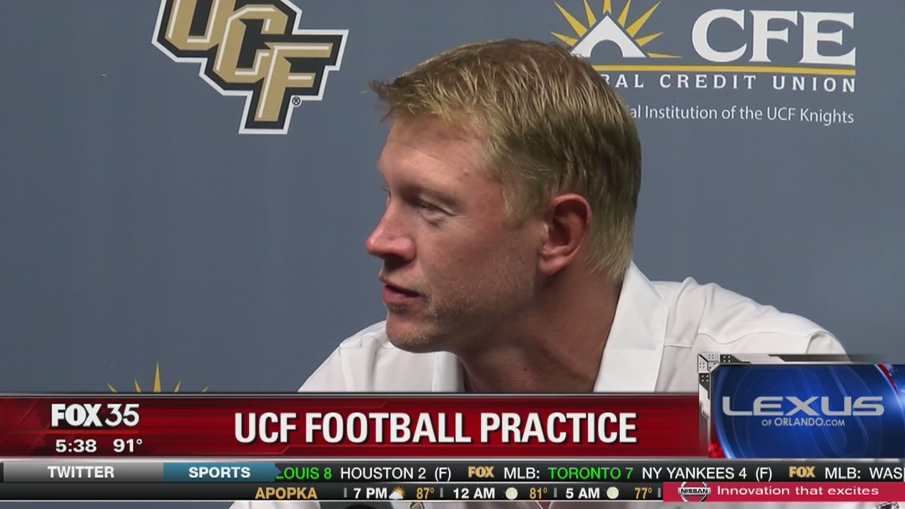 UCF fall football practice underway