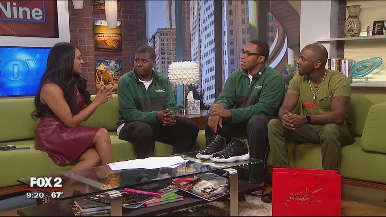 NoJo Kicks and Cass Tech students donating hundreds of shoes to the homeless