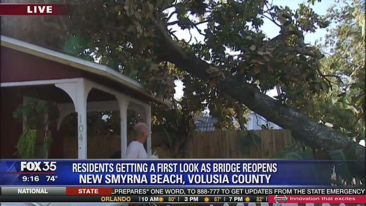 Assessing the damage at New Smyrna Beach