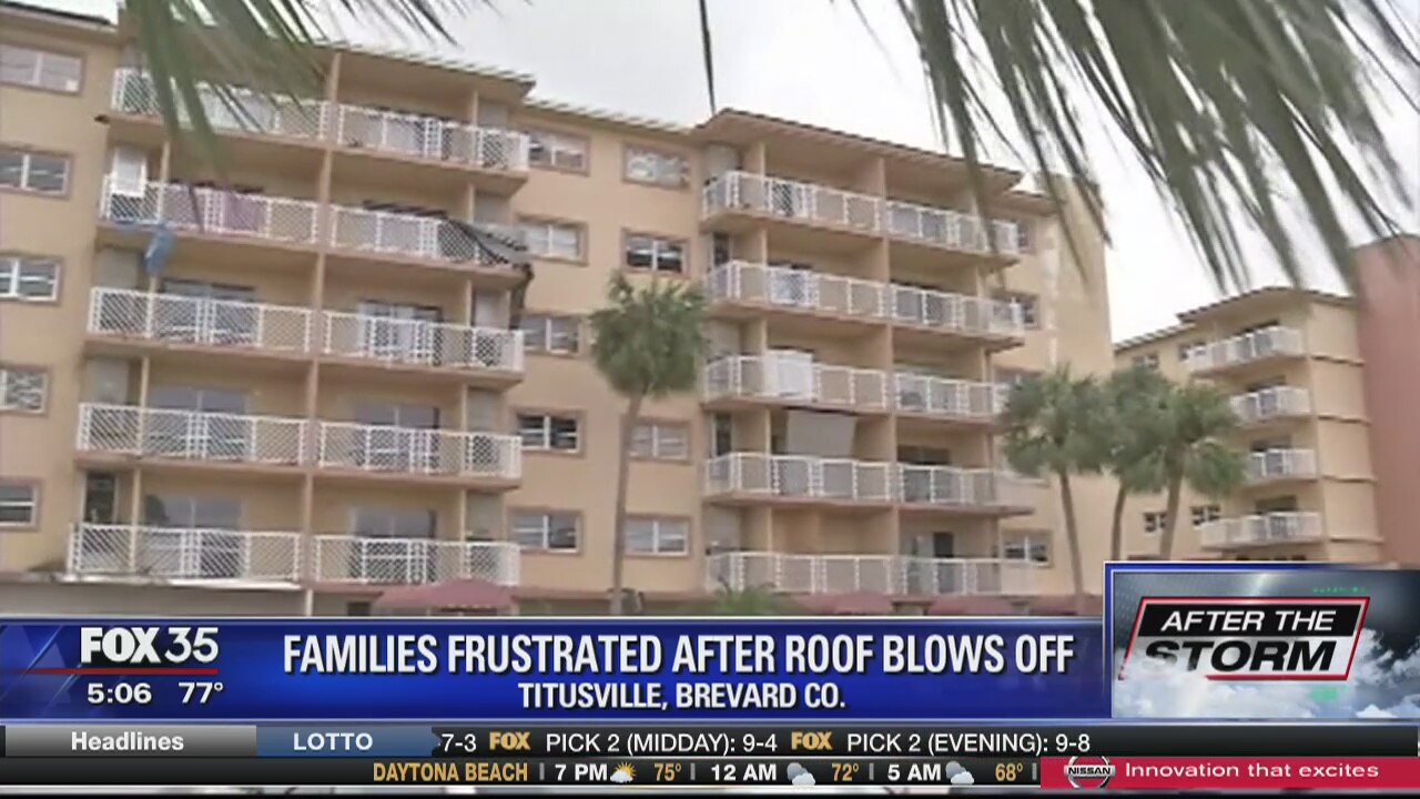 Families frustrated over apartment roof damage