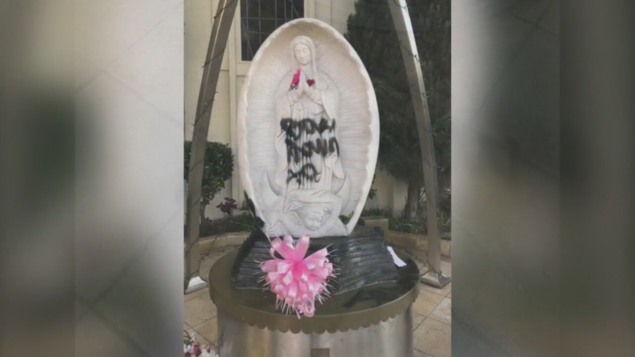 VIDEO: Church in West Covina vandalized by masked man