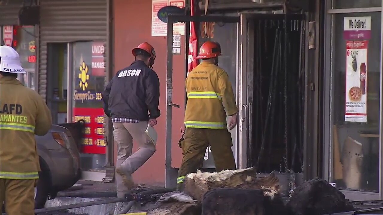 Two dead in South LA strip mall fire