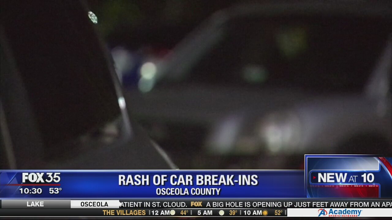 Rash of car burglaries reported in Kissimmee