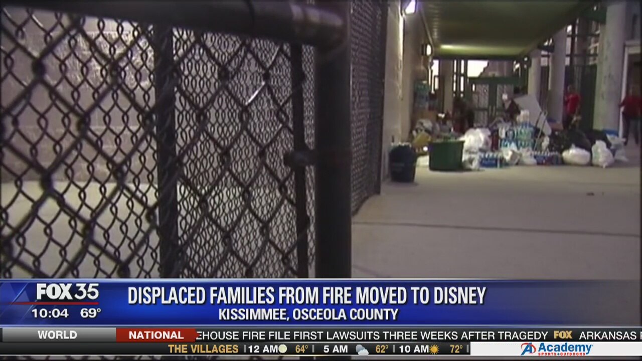 Displaced families from fire moved to Disney