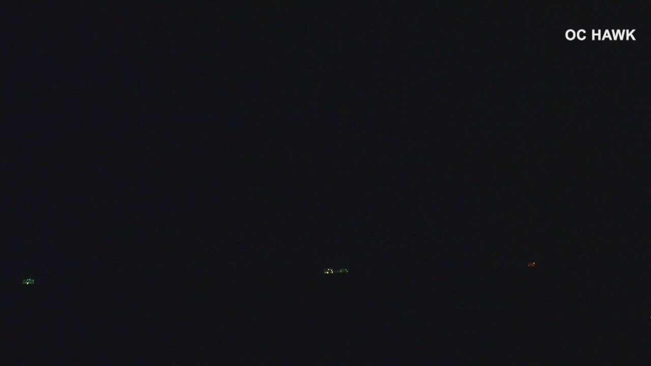 Lightning show in Southern California