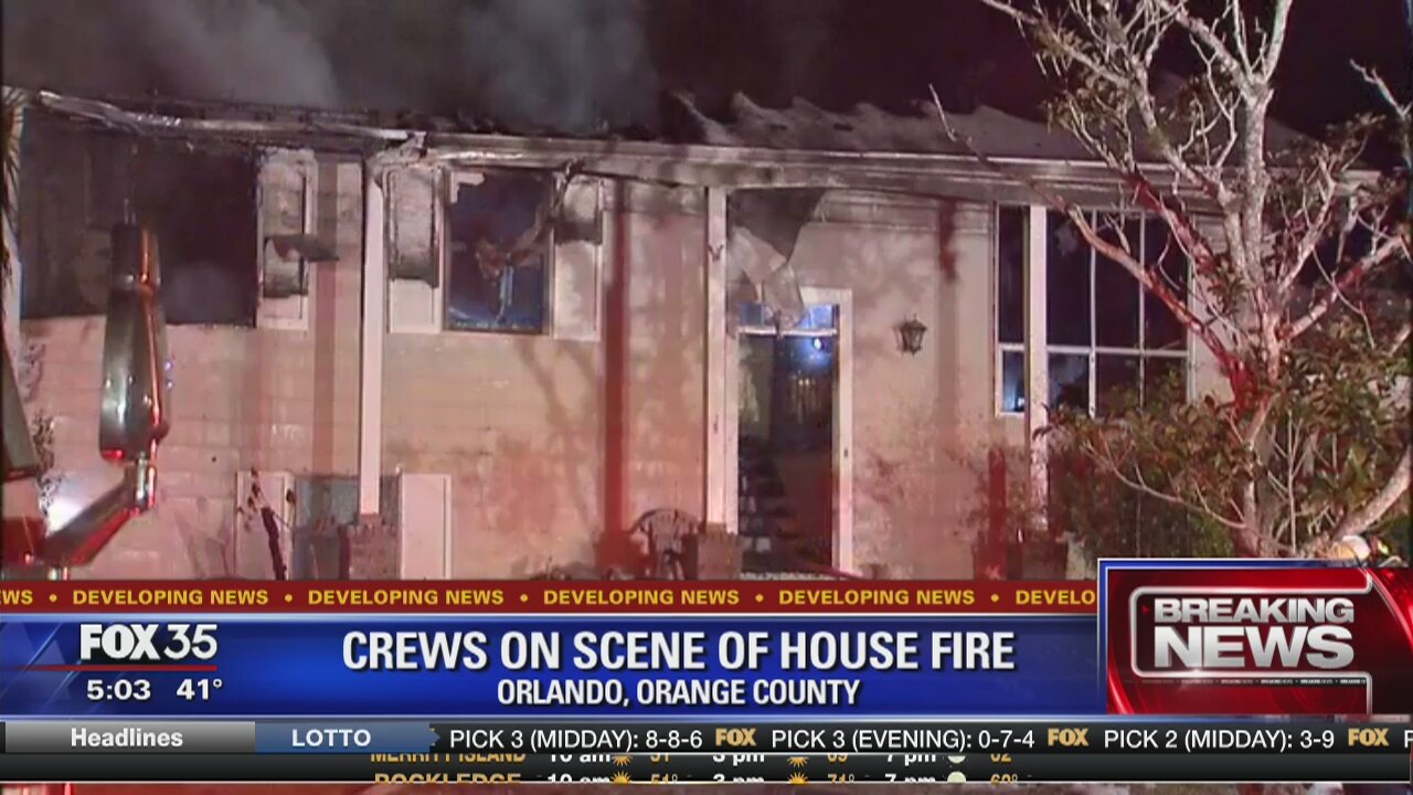 Candle sparks house fire
