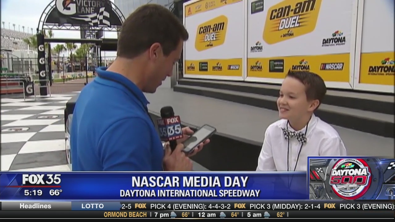 NASCAR Whiz Kid hits media day at the track
