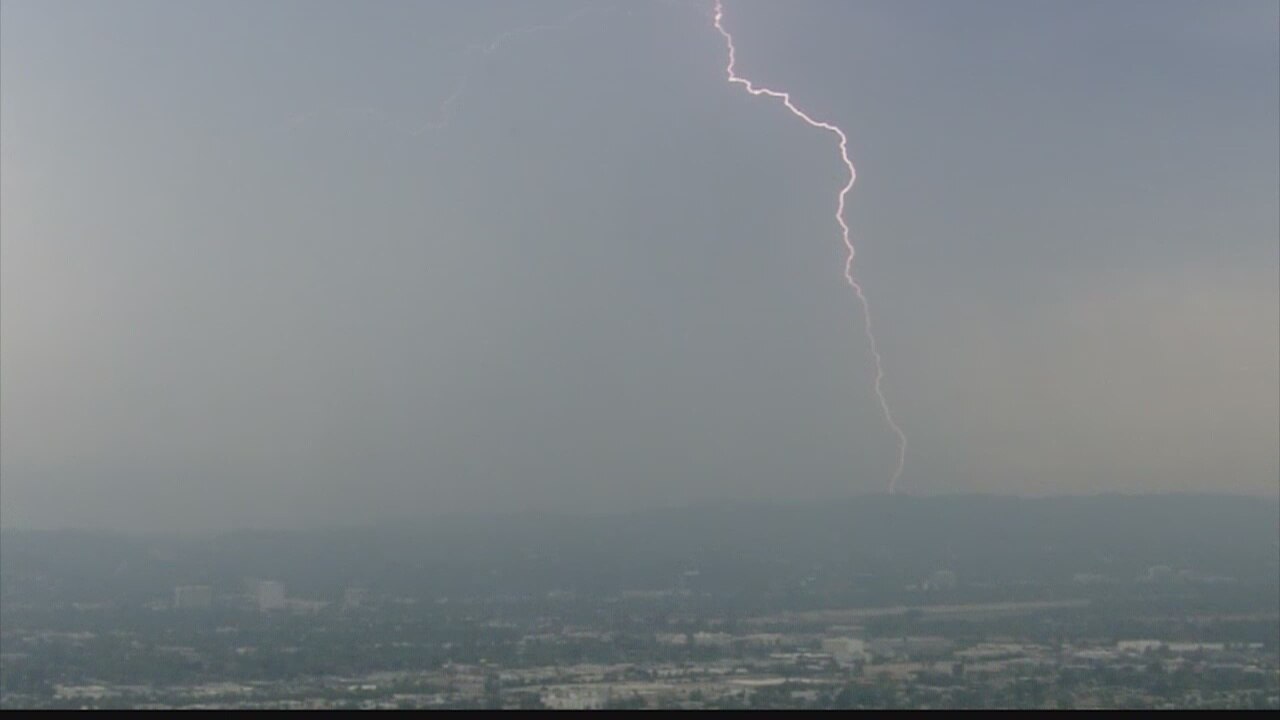 Lightning and thunder in LA