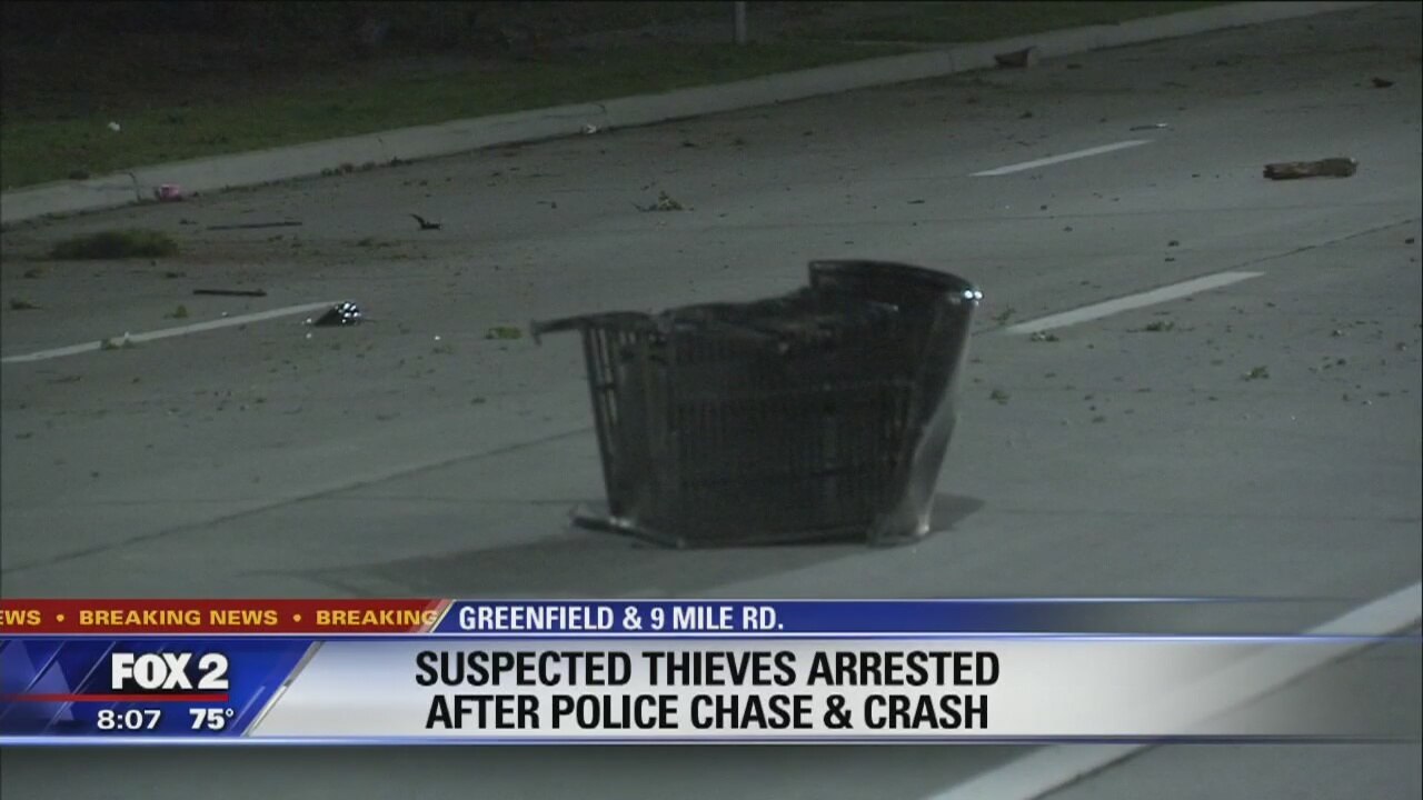 Suspected Metro Detroit thieves arrested after police chase and crash ...