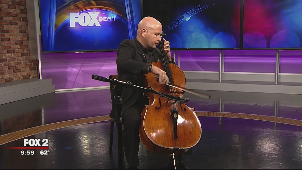 Cellist Robert DeMain performing Sept. 16