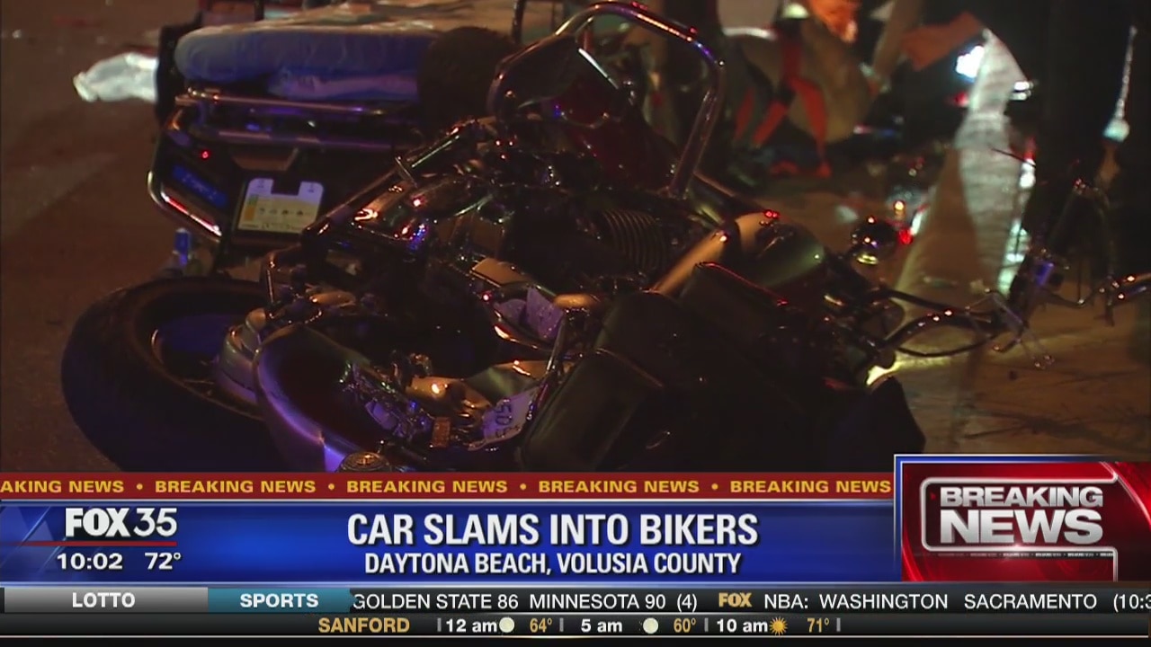 Car slams into bikers in Daytona Beach
