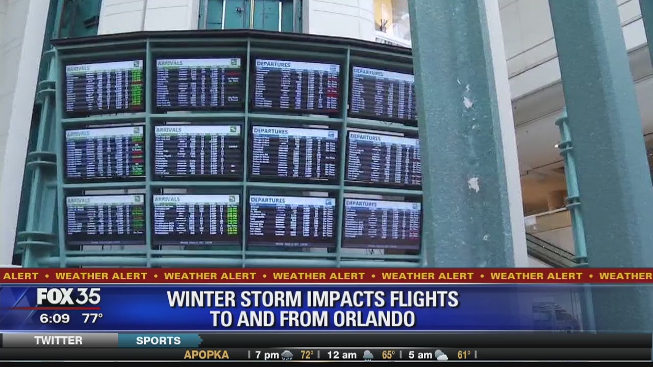 Flights canceled due to winter weather