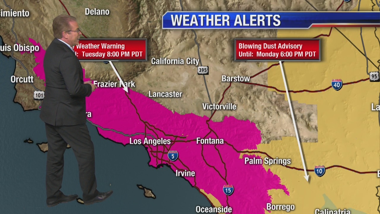 Monday evening weather forecast