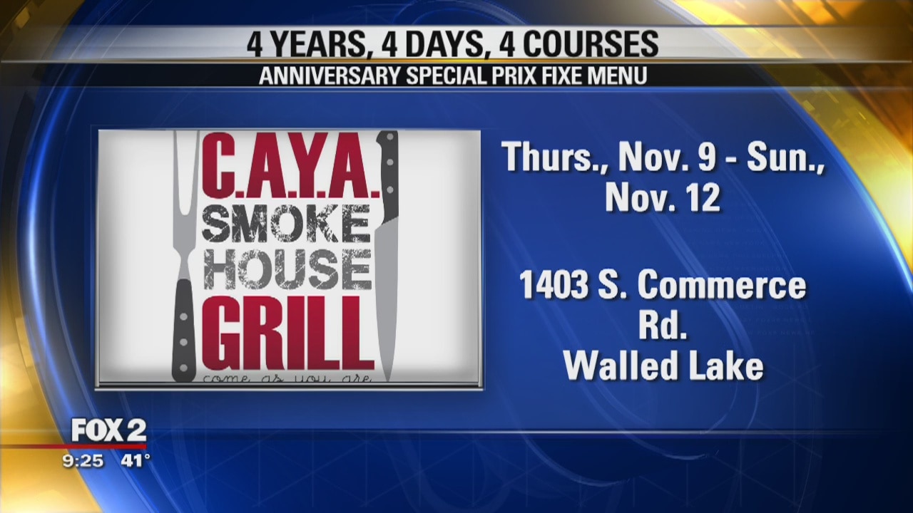 C.A.Y.A. SMOKEHOUSE GRILL IS CELEBRATING ITS FOUR-YEAR ANNIVERSARY