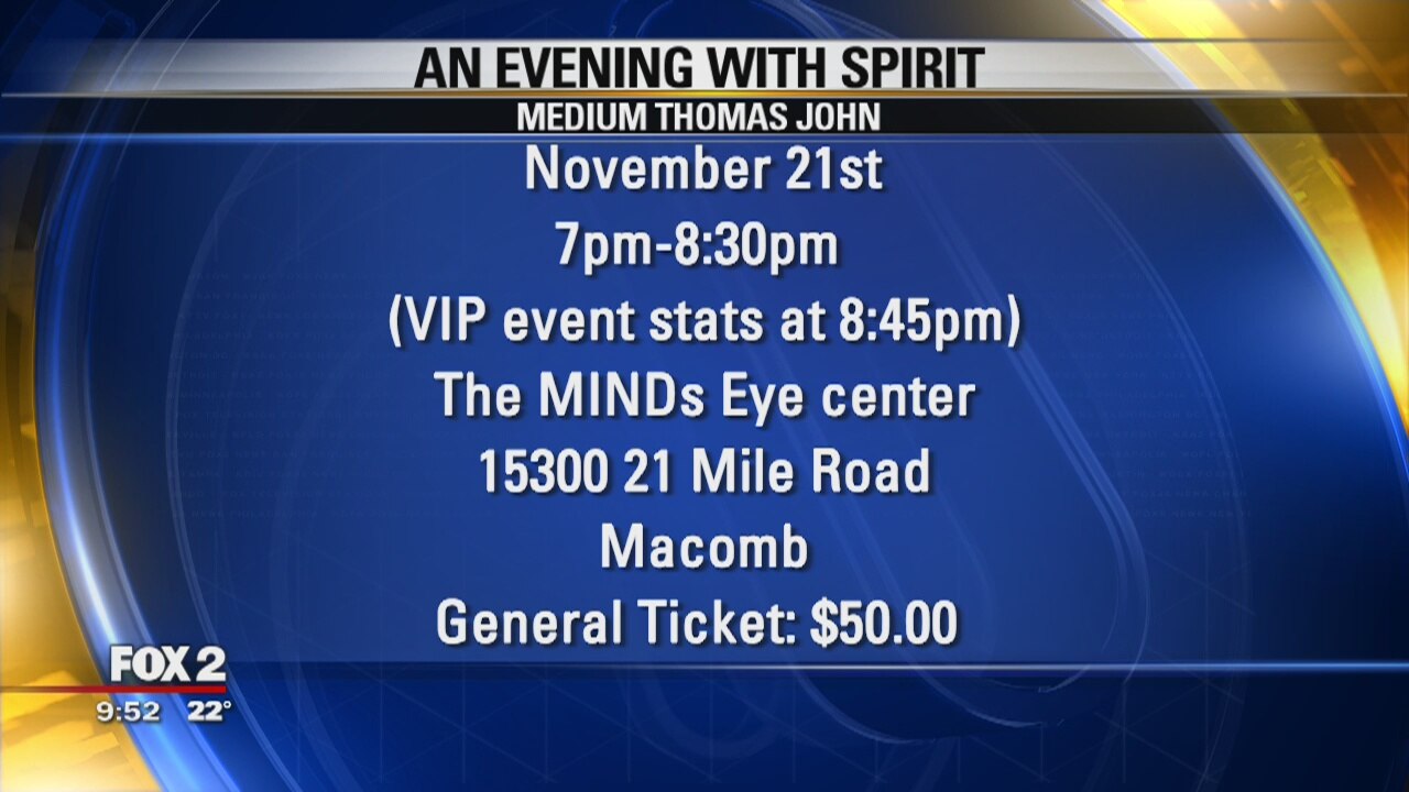 Psychic medium Thomas John returns to FOX 2