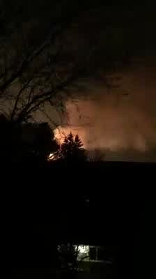 Massive fire Orion Township