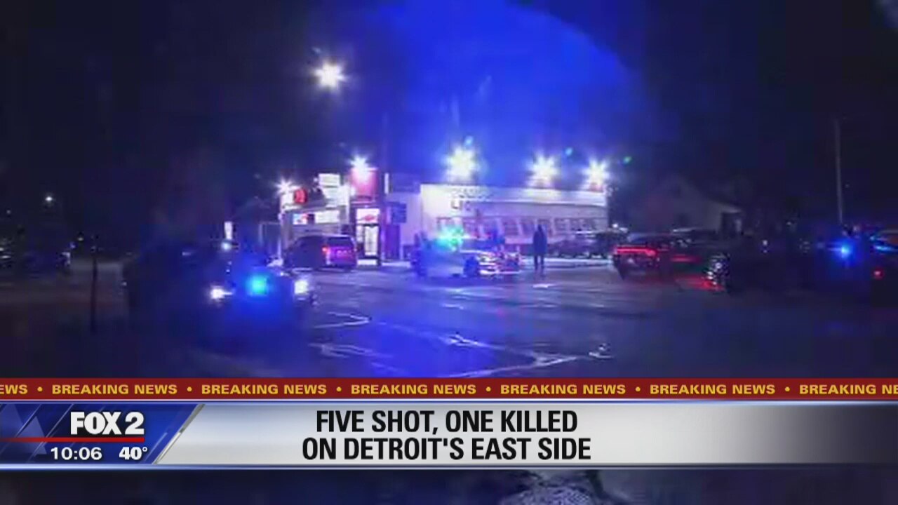 5 shot, 1 killed on Detroit's east side