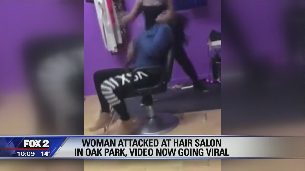 Woman attacked in Oak Park hair salon caught on video