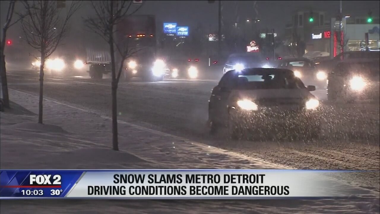 Snow returns to Michigan, drivers caught off guard