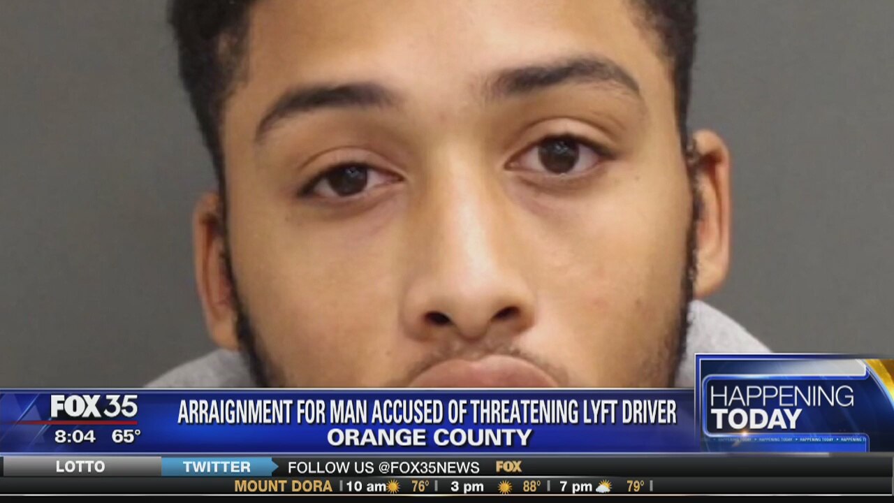 Arraignment for man accused of threatening Lyft driver