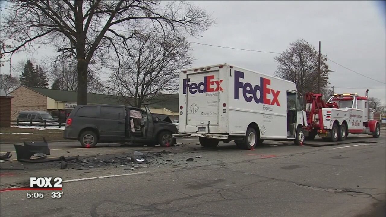Fatal accident involving FedEx truck closes Wayne Road in Westland