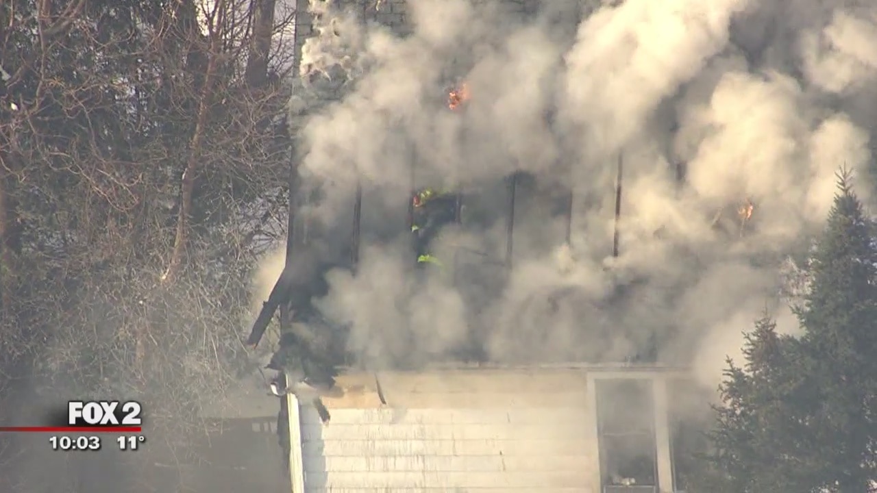 Fighting fire and ice in Detroit amid arctic freeze