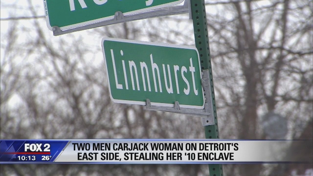 Two men carjack woman on Detroit's east side
