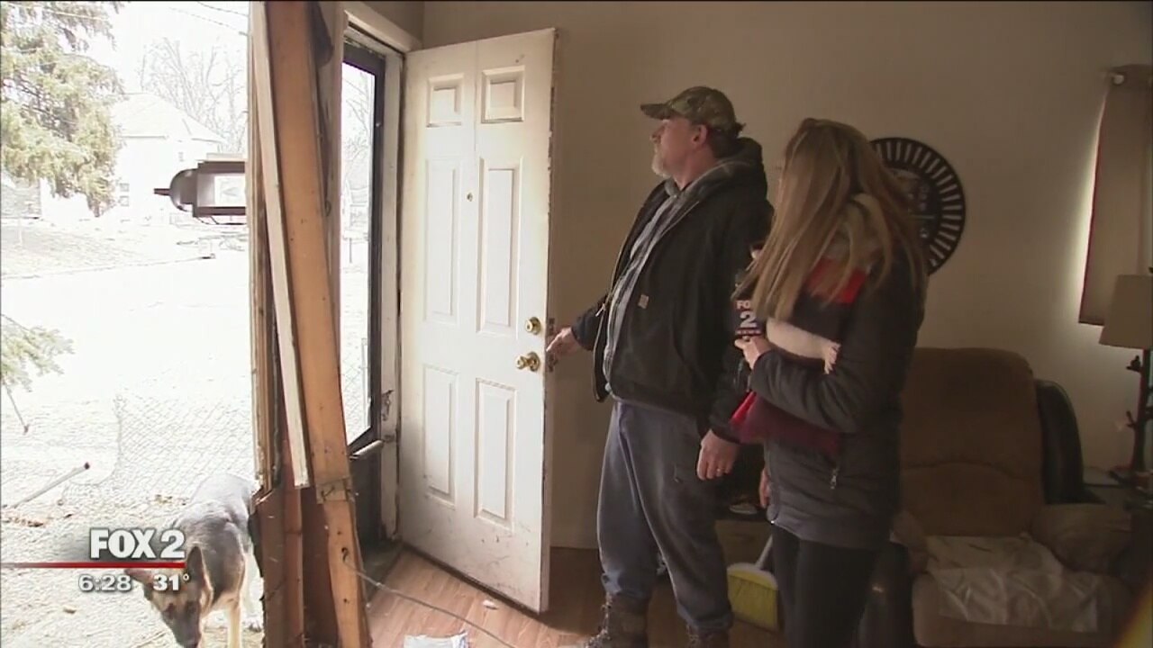 Driver crashes through man's Pontiac home in hit and run