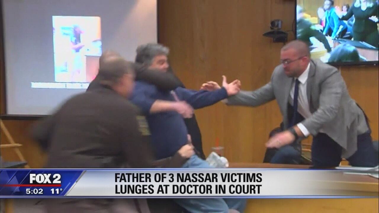 Judge releases father who lunged at Nassar earlier today in courtroom