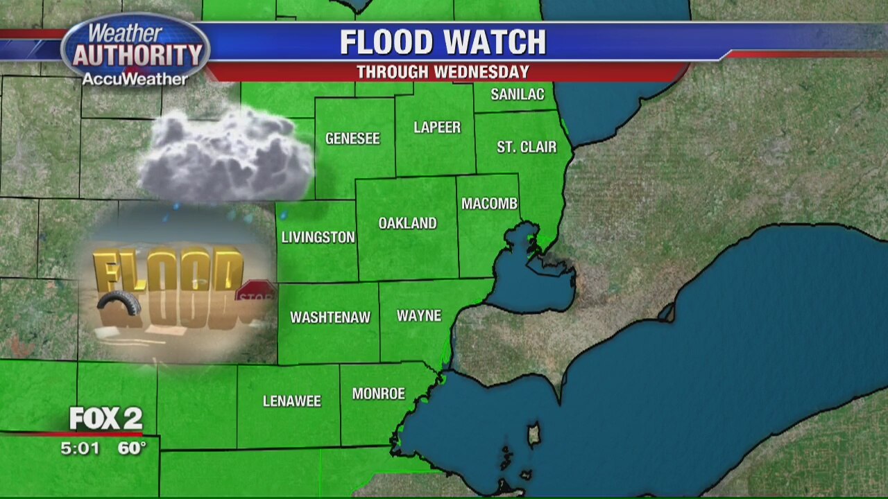 Flood watch continues along with the rain, melting snow