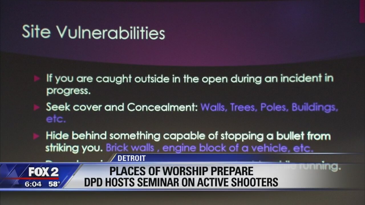 Detroit police host active shooter seminar for church leaders