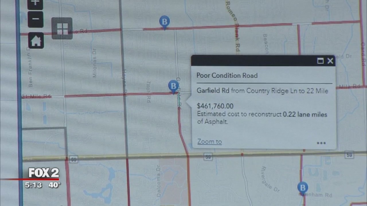 New Macomb County road website shows conditions of streets