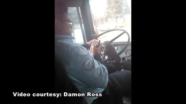 Video shows Detroit bus driver texting and driving with passengers