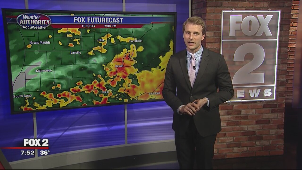 Heavy rains expected later on Tuesday