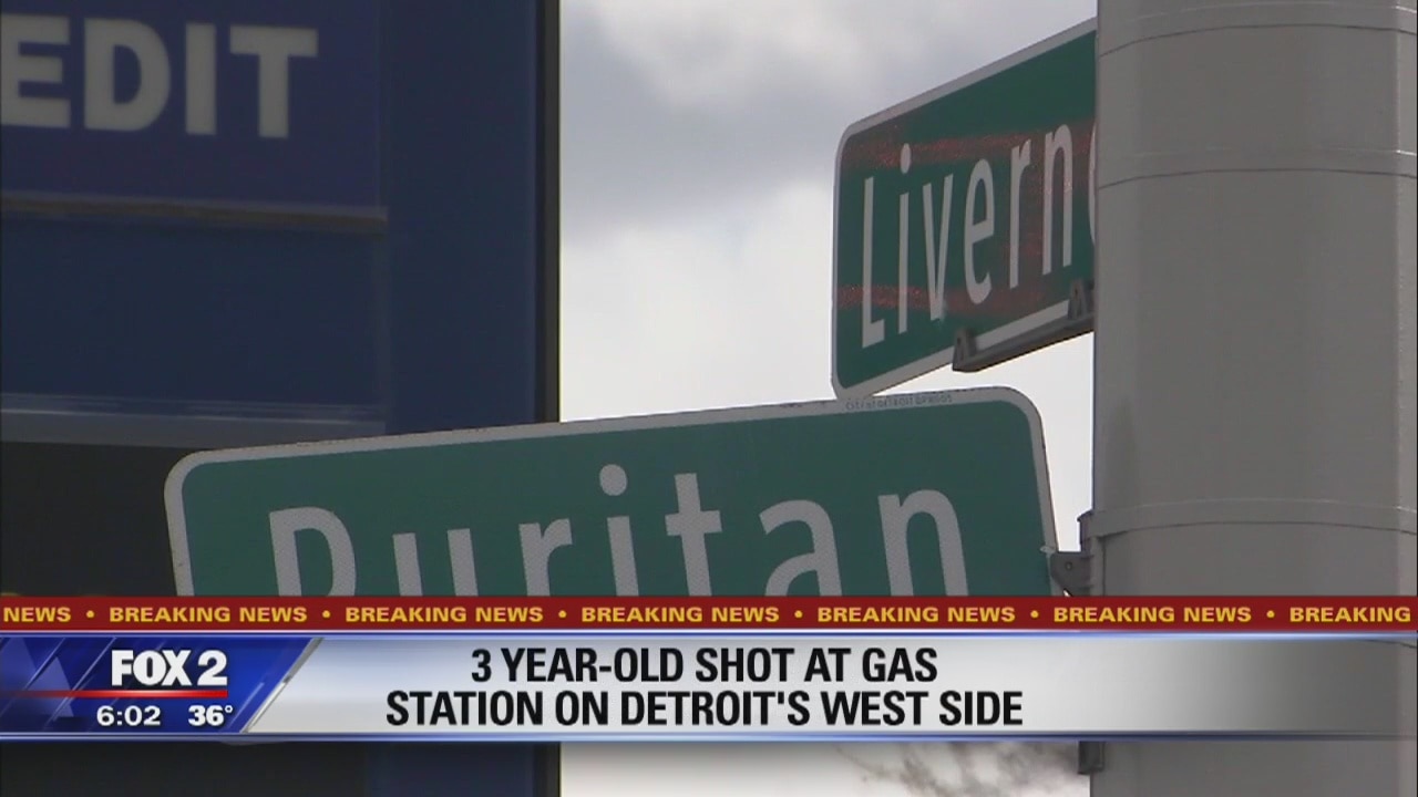 3 year-old shot at gas station on Detroit's west side