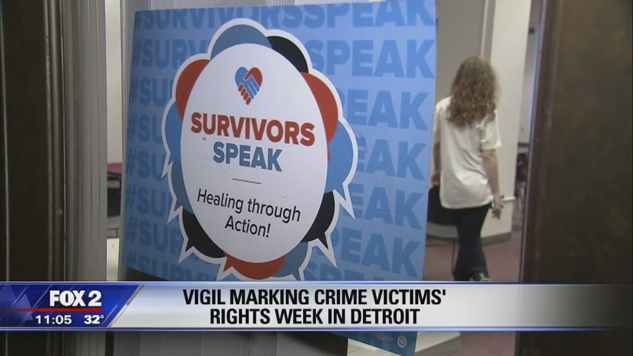 Vigil Marking Crime Victims rights week in Detroit