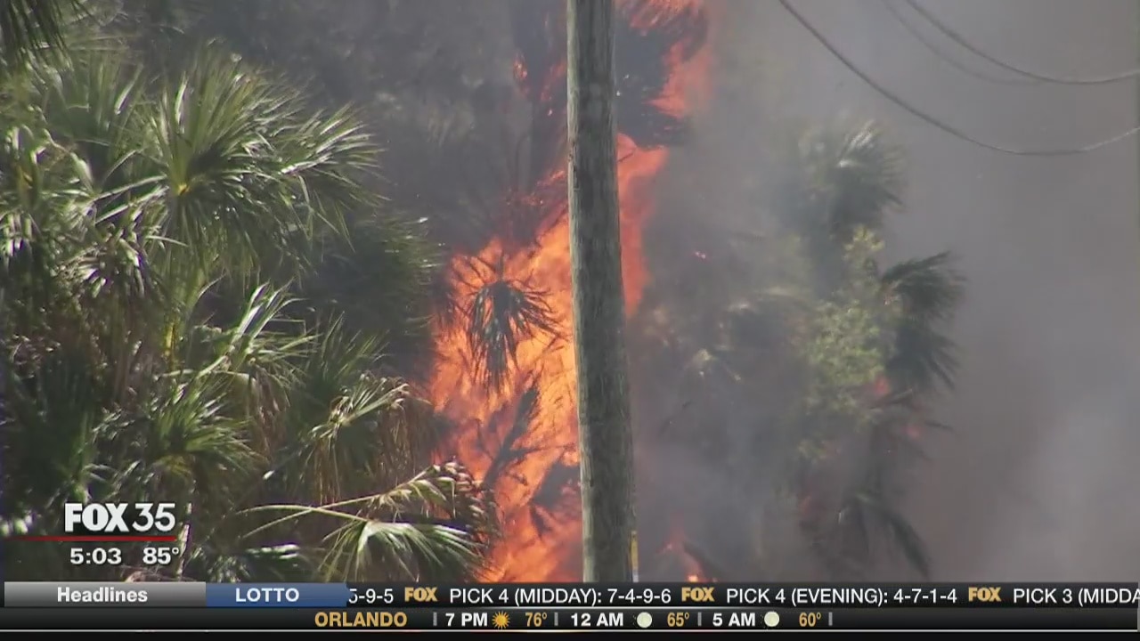 Brush fire in Volusia Co. latest