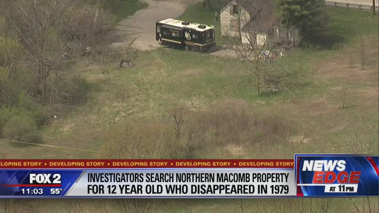 Search at Macomb Township property will continue Tuesday morning