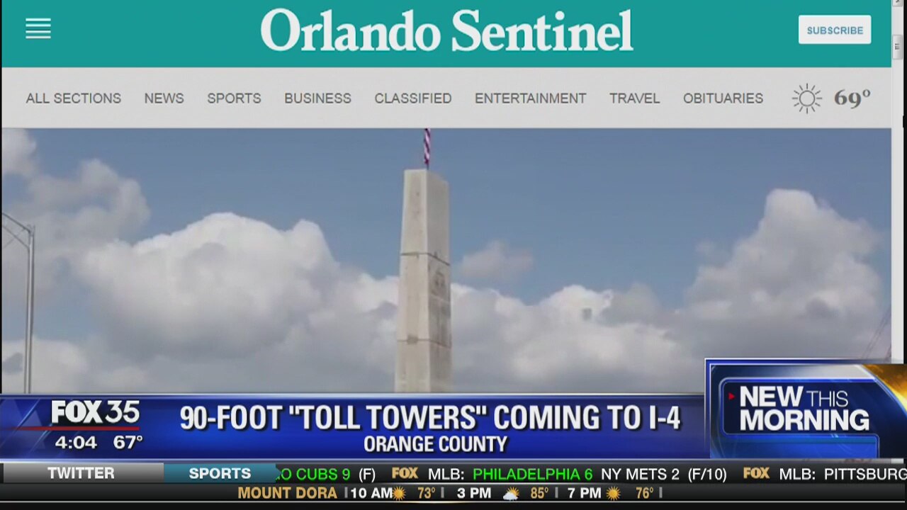 90-foot "toll towers" coming to I-4