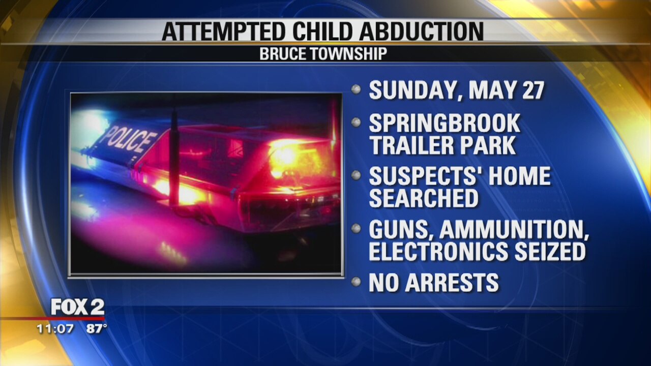 Possible attempted child abduction in Bruce Twp