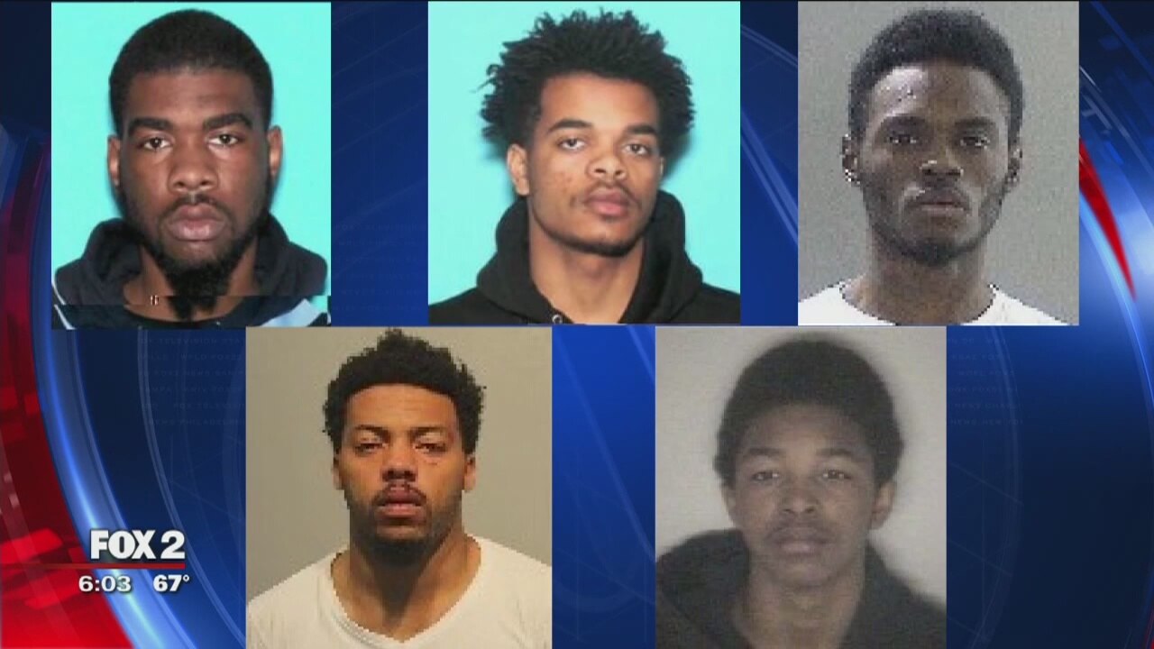 Five suspects wanted for 25 smash and grab Detroit robberies