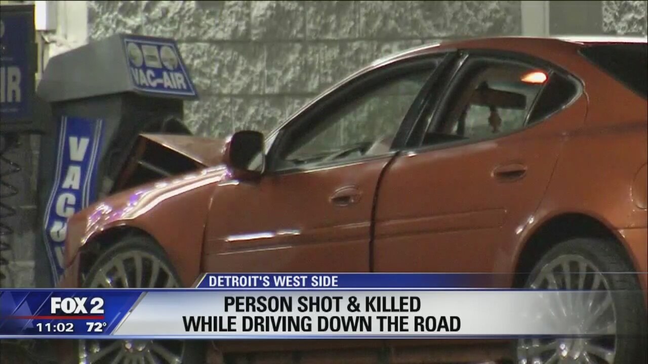 Dying shooting victim crashes into gas station