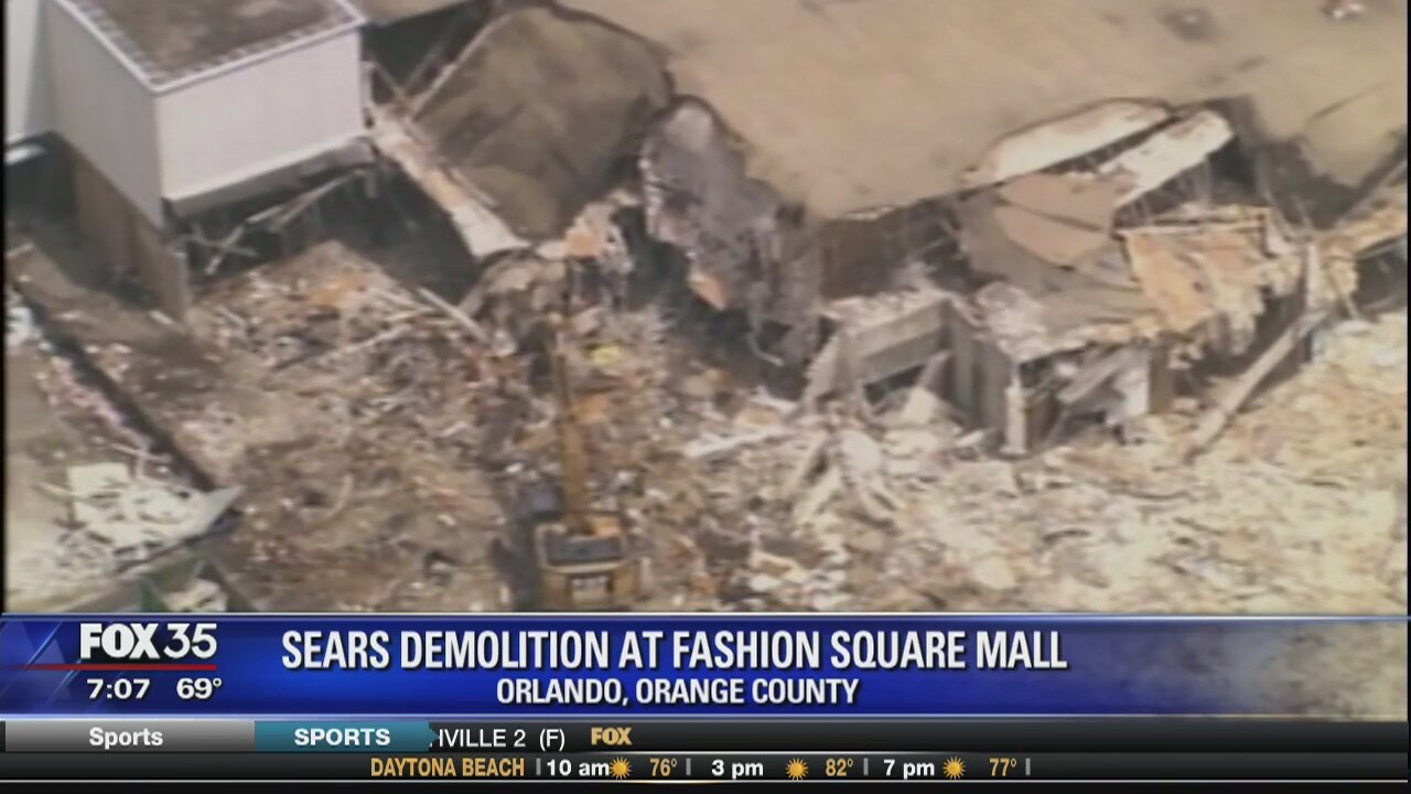 Sears at Fashion Square Mall demolished